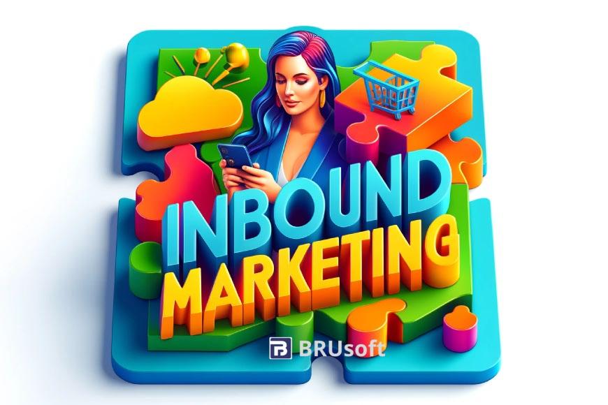A Colorful illustration about inbound marketing