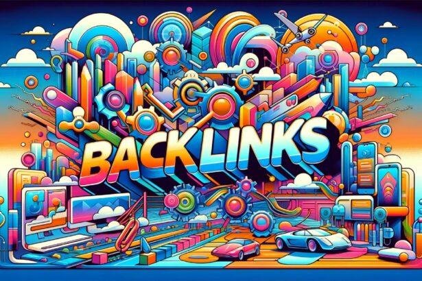 colorful_cartoon_art_image_with_word_Backlinks_in_3D_at_the_top